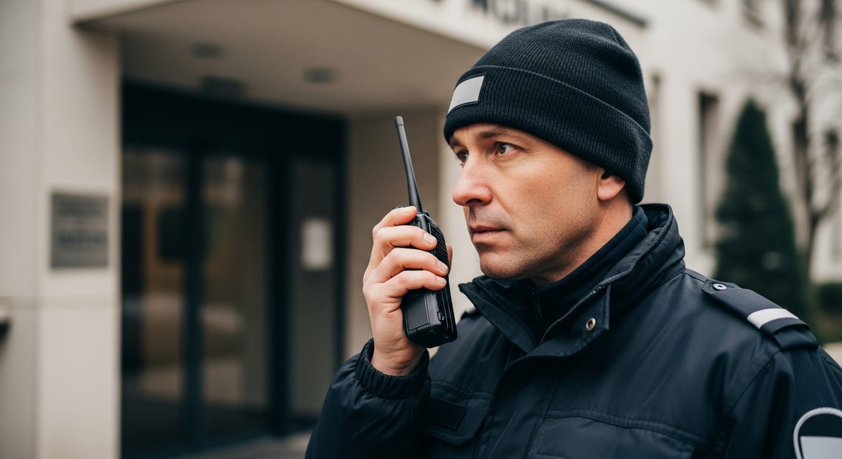 Agent de sécurité en action