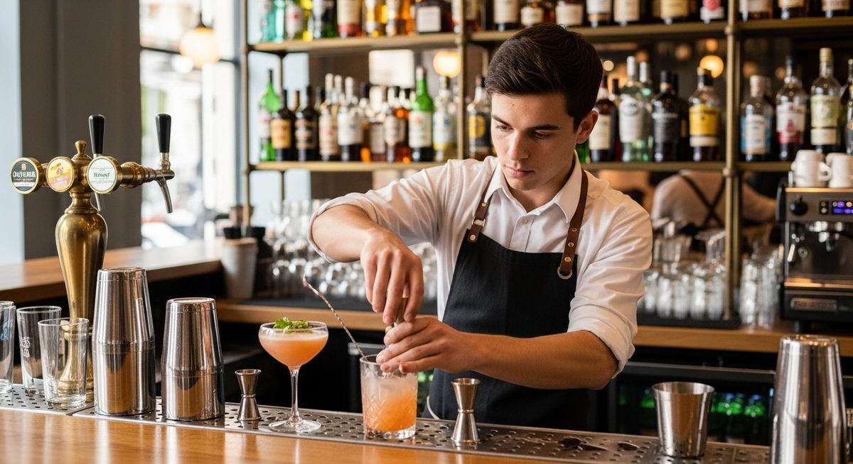Barman en action