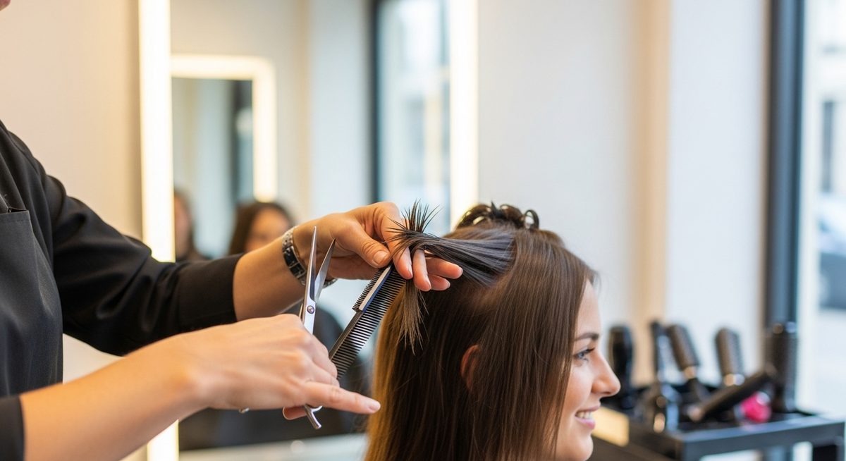 Coiffeur en action