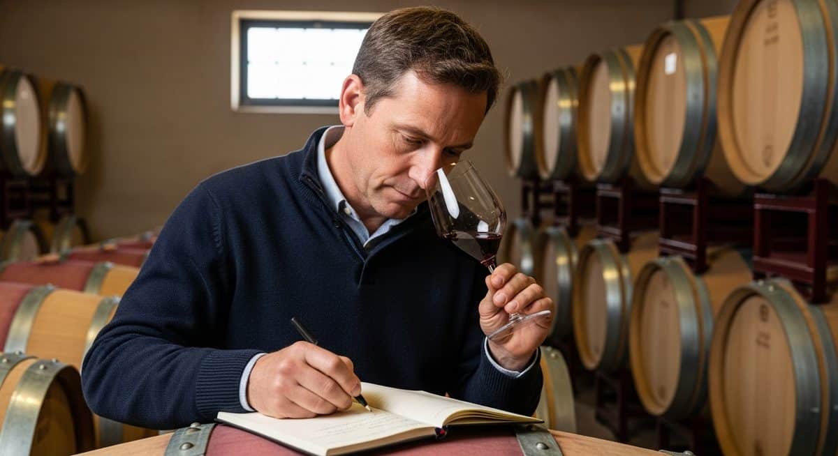 Courtier en vin et spiritueux en action