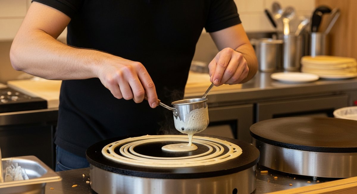 Crêpier en action