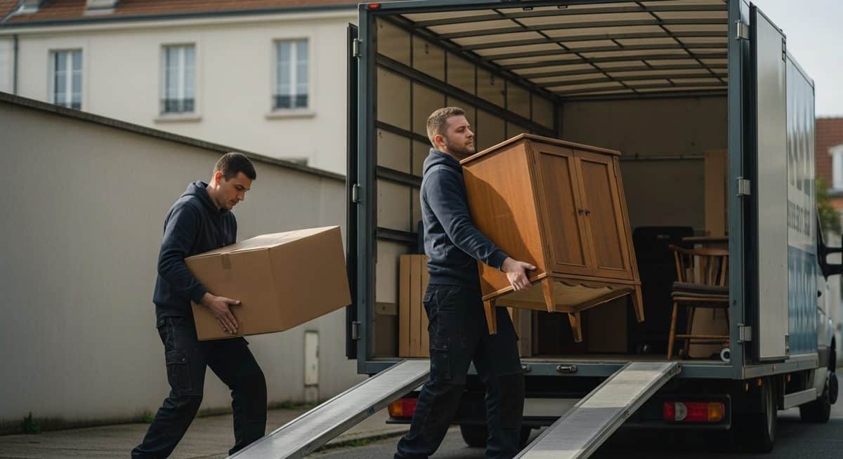 Déménageur en action