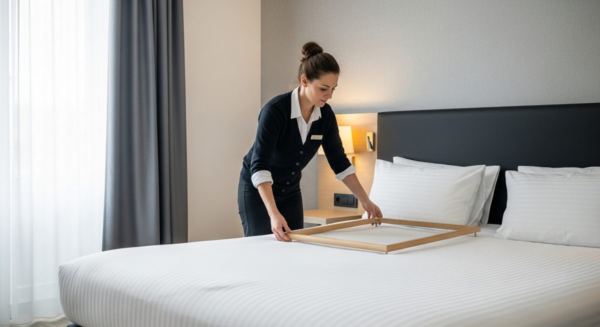 Femme de chambre en action
