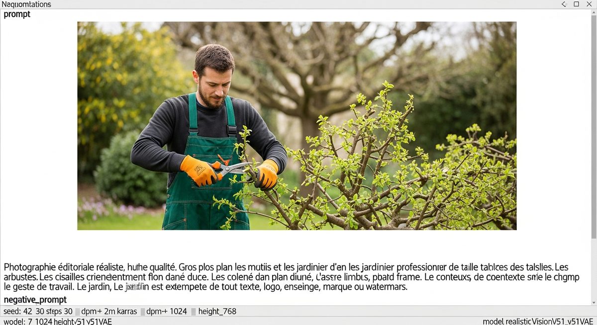 Jardinier en action