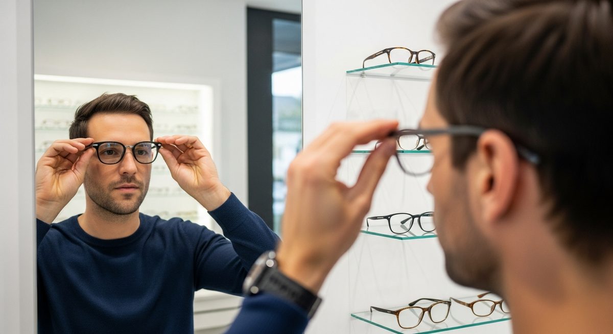 Opticien-lunetier en action